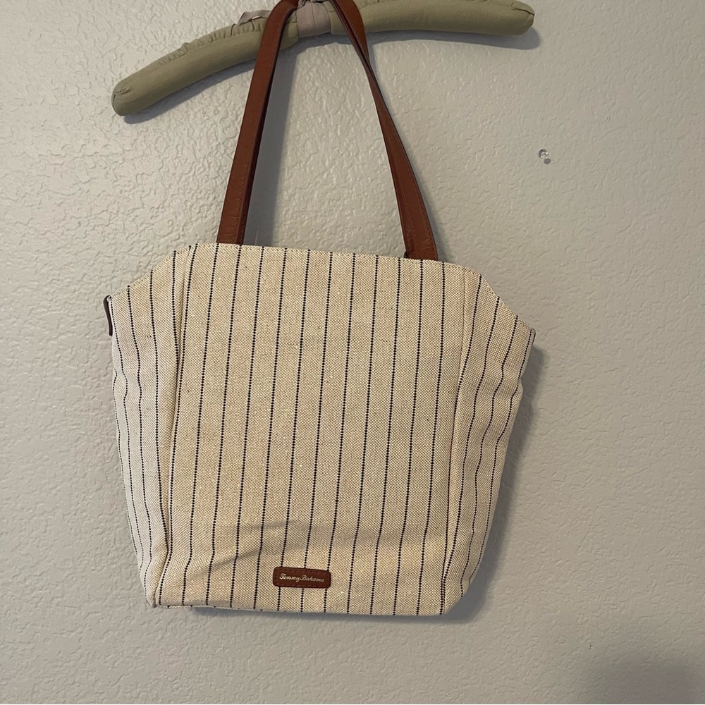 Tommy Bahama Purse Tote Bag Beach Bag Travel Bag - Picture 8 of 13